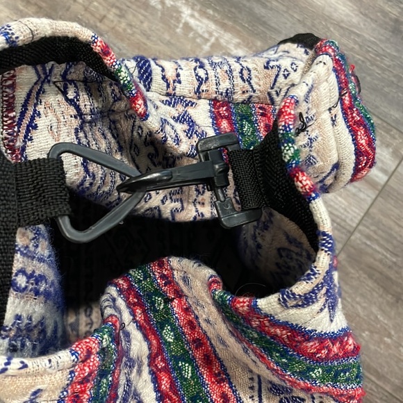 Woven tribal print backpack - Picture 6 of 7